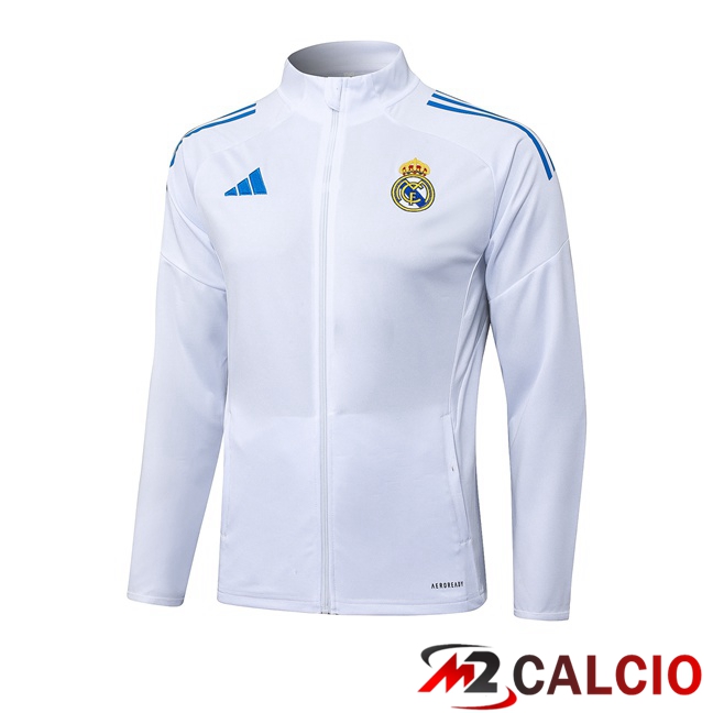 Maglie Calcio Personalizzate,Tute Calcio Squadre,Maglia Nazionale Italiana Calcio | Giacca Calcio Real Madrid Bianco 2025/2026