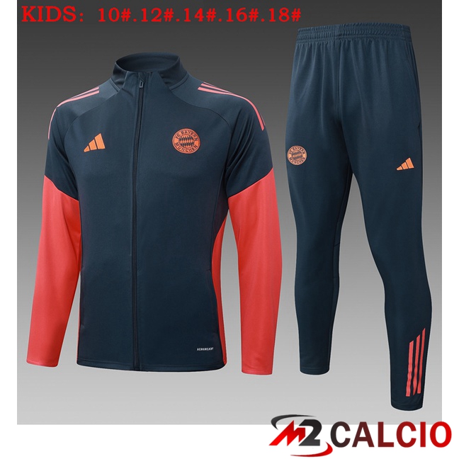 Maglie Calcio Personalizzate,Tute Calcio Squadre,Maglia Nazionale Italiana Calcio | Insieme Tuta Calcio - Giacca Bayern Monaco Bambino Grigio 2025/2026