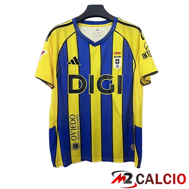 Maglie Calcio Personalizzate,Tute Calcio Squadre,Maglia Nazionale Italiana Calcio | Maglie Calcio Real Oviedo Seconda Giallo 2025/2026