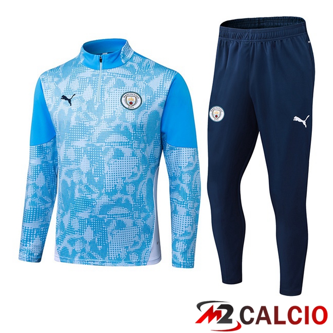 Maglie Calcio Personalizzate,Tute Calcio Squadre,Maglia Nazionale Italiana Calcio | Insieme Tuta Calcio Manchester City Blu 2025/2026