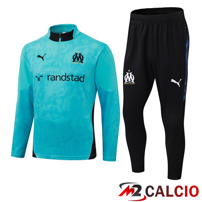 Maglie Calcio Personalizzate,Tute Calcio Squadre,Maglia Nazionale Italiana Calcio | Insieme Tuta Calcio Marsiglia OM Blu 2025/2026