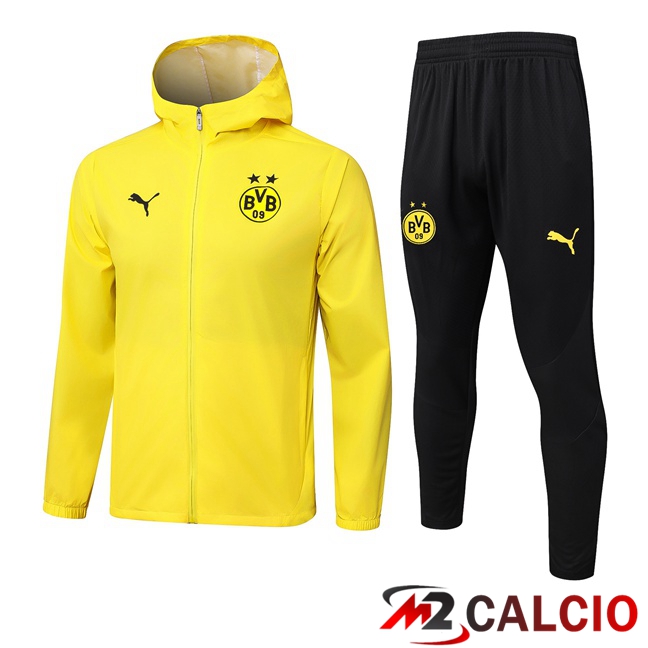 Maglie Calcio Personalizzate,Tute Calcio Squadre,Maglia Nazionale Italiana Calcio | Tuta Calcio - Giacca A Vento Dortmund BVB Giallo 2025/2026