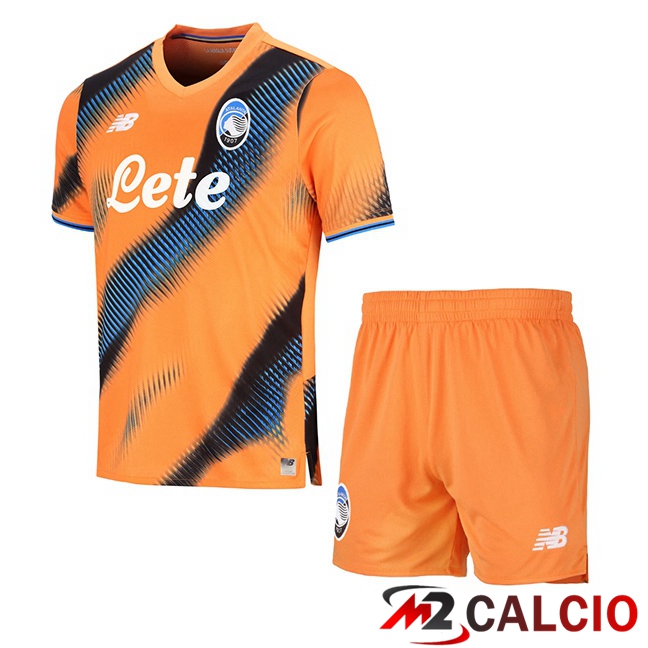 Maglie Calcio Personalizzate,Tute Calcio Squadre,Maglia Nazionale Italiana Calcio | Maglie Calcio Atalanta Bambino Terza Arancia 2025/2026