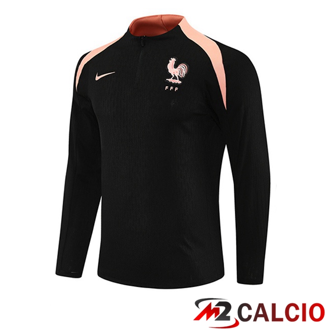 Maglie Calcio Personalizzate,Tute Calcio Squadre,Maglia Nazionale Italiana Calcio | Felpa Allenamento Francia Nero 2025/2026