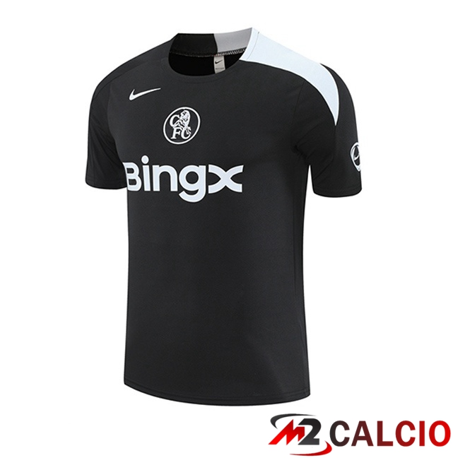Maglie Calcio Personalizzate,Tute Calcio Squadre,Maglia Nazionale Italiana Calcio | T Shirt Allenamento FC Chelsea Nero 2025/2026