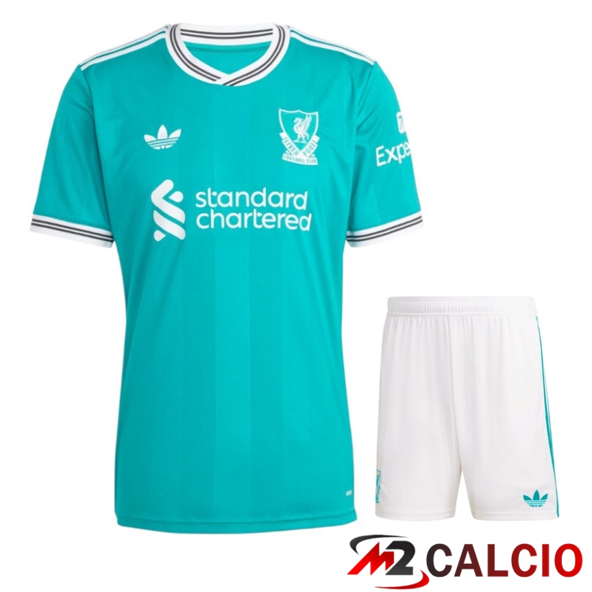 Maglie Calcio Personalizzate,Tute Calcio Squadre,Maglia Nazionale Italiana Calcio | Insieme Maglie Calcio Liverpool Terza + Pantaloncini 2025/2026