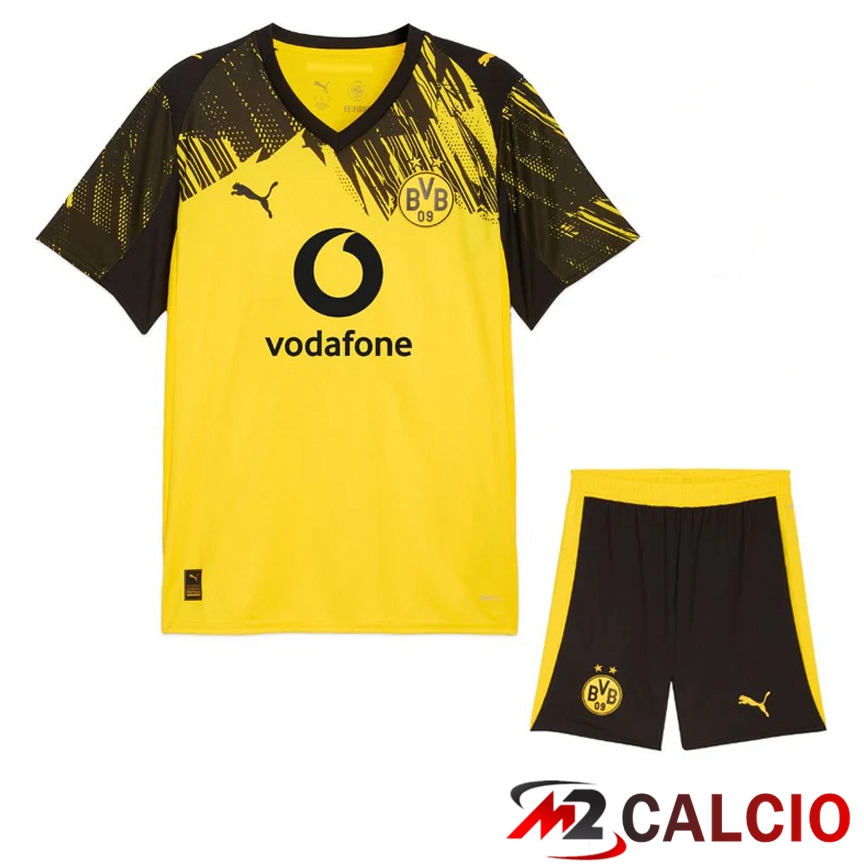 Maglie Calcio Personalizzate,Tute Calcio Squadre,Maglia Nazionale Italiana Calcio | Insieme Maglie Calcio BVB Dortmund Prima + Pantaloncini 2025/2026