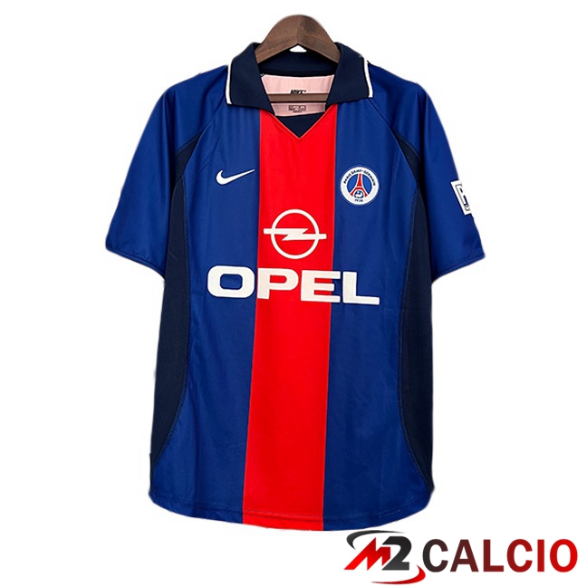Maglie Calcio Personalizzate,Tute Calcio Squadre,Maglia Nazionale Italiana Calcio | Maglie Calcio Paris PSG Retro Prima Blu Reale Rosso 2000-2001
