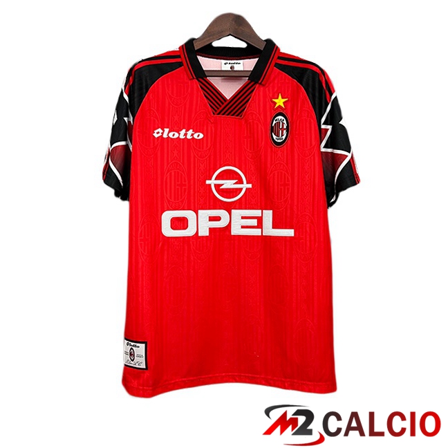 Maglie Calcio Personalizzate,Tute Calcio Squadre,Maglia Nazionale Italiana Calcio | Maglie Calcio AC Milan Retro Rosso Edizione Speciale 1997-1998