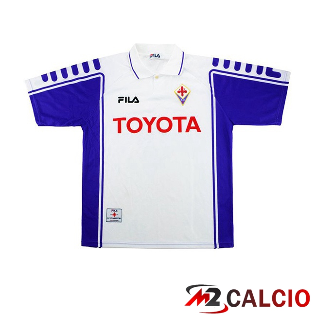 Maglie Calcio Personalizzate,Tute Calcio Squadre,Maglia Nazionale Italiana Calcio | Maglie Calcio ACF Fiorentina Retro Seconda Bianco 1999-2000