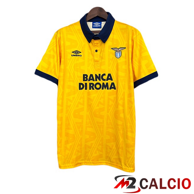 Maglie Calcio Personalizzate,Tute Calcio Squadre,Maglia Nazionale Italiana Calcio | Maglie Calcio SS Lazio Retro Seconda Giallo 1992-1993