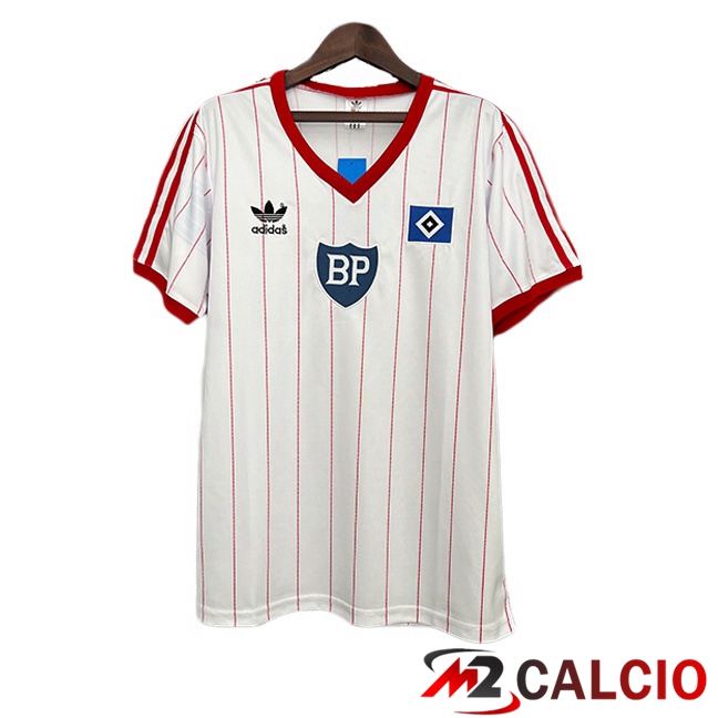 Maglie Calcio Personalizzate,Tute Calcio Squadre,Maglia Nazionale Italiana Calcio | Maglie Calcio Hamburger SV Retro Prima Bianco 1983-1984
