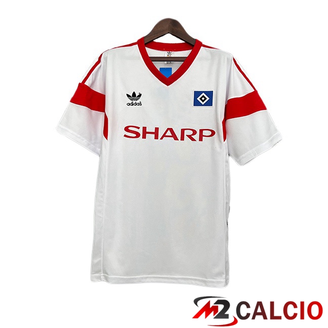 Maglie Calcio Personalizzate,Tute Calcio Squadre,Maglia Nazionale Italiana Calcio | Maglie Calcio Hamburger SV Retro Prima Bianco 1988-1989