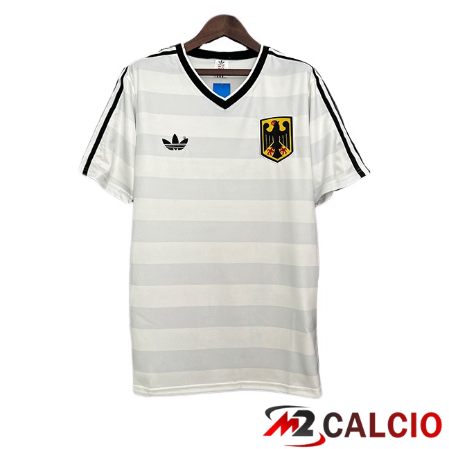 Maglie Calcio Personalizzate,Tute Calcio Squadre,Maglia Nazionale Italiana Calcio | Maglie Calcio Germania Retro Edizione Speciale Bianco 1984