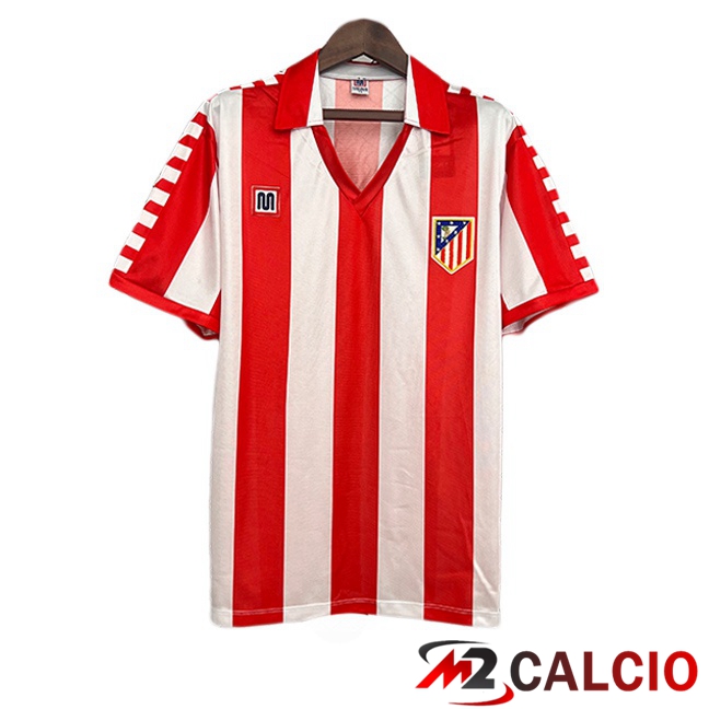 Maglie Calcio Personalizzate,Tute Calcio Squadre,Maglia Nazionale Italiana Calcio | Maglie Calcio Atletico Madrid Retro Prima Rosso Bianco 1982-1983