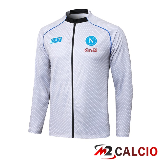 Maglie Calcio Personalizzate,Tute Calcio Squadre,Maglia Nazionale Italiana Calcio | Giacca Calcio SSC Napoli Bianco 2025/2026