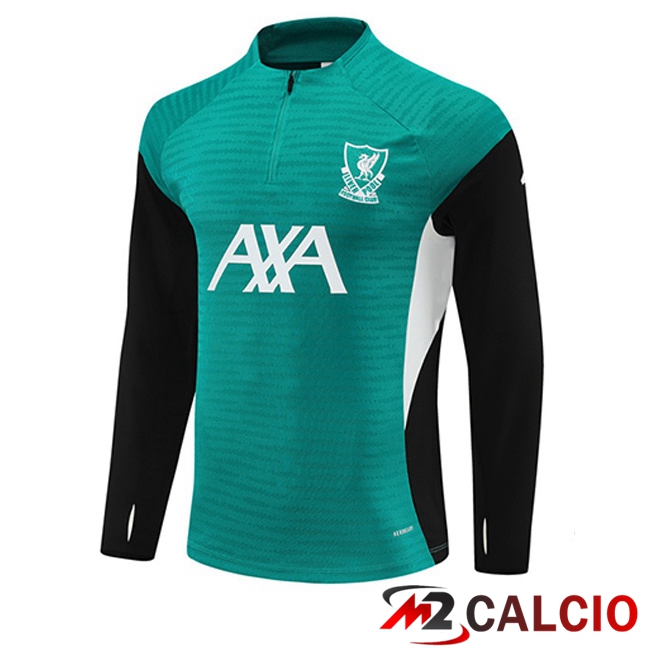 Maglie Calcio Personalizzate,Tute Calcio Squadre,Maglia Nazionale Italiana Calcio | Felpa Allenamento FC Liverpool Verde 2025/2026