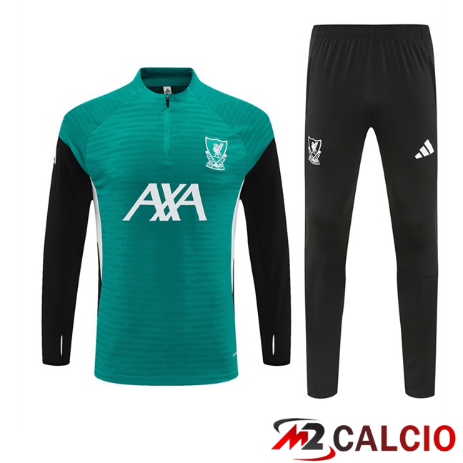 Maglie Calcio Personalizzate,Tute Calcio Squadre,Maglia Nazionale Italiana Calcio | Insieme Tuta Calcio FC Liverpool Verde 2025/2026