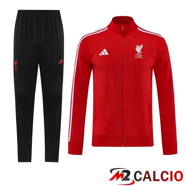 Maglie Calcio Personalizzate,Tute Calcio Squadre,Maglia Nazionale Italiana Calcio | Insieme Tuta Calcio - Giacca FC Liverpool Rosso 2025/2026