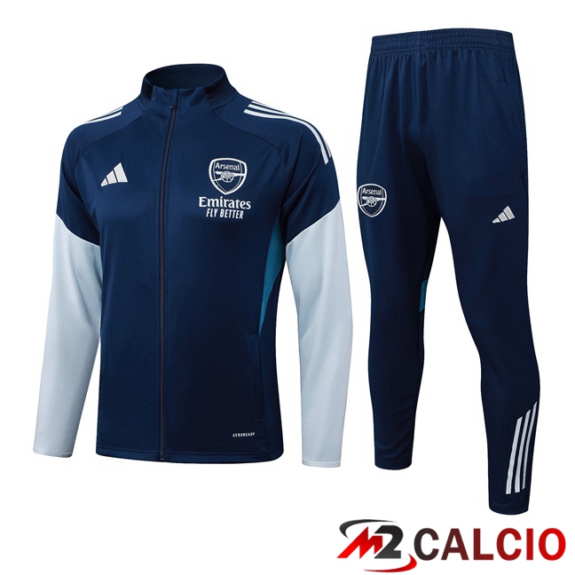 Maglie Calcio Personalizzate,Tute Calcio Squadre,Maglia Nazionale Italiana Calcio | Insieme Tuta Calcio - Giacca Arsenal Blu Reale 2025/2026