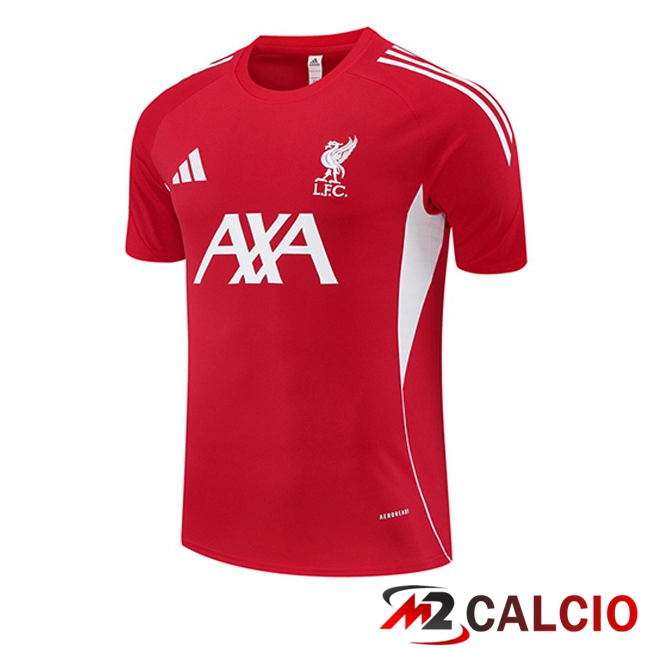 Maglie Calcio Personalizzate,Tute Calcio Squadre,Maglia Nazionale Italiana Calcio | T Shirt Allenamento FC Liverpool Rosso 2025/2026