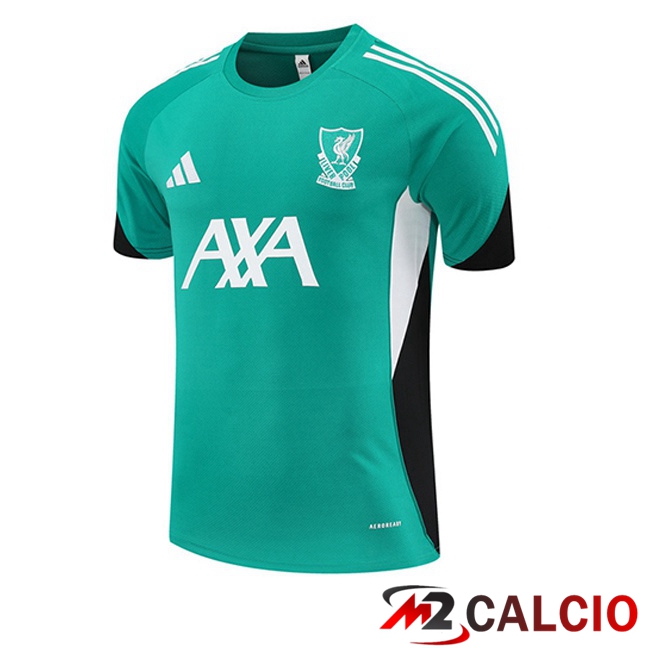 Maglie Calcio Personalizzate,Tute Calcio Squadre,Maglia Nazionale Italiana Calcio | T Shirt Allenamento FC Liverpool Verde 2025/2026