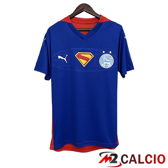 Maglie Calcio Personalizzate,Tute Calcio Squadre,Maglia Nazionale Italiana Calcio | Maglie Calcio EC Bahia Superman Edition Blu 2025/2026