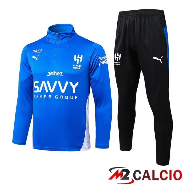 Maglie Calcio Personalizzate,Tute Calcio Squadre,Maglia Nazionale Italiana Calcio | Insieme Tuta Calcio Al-Hilal FC Blu 2025/2026