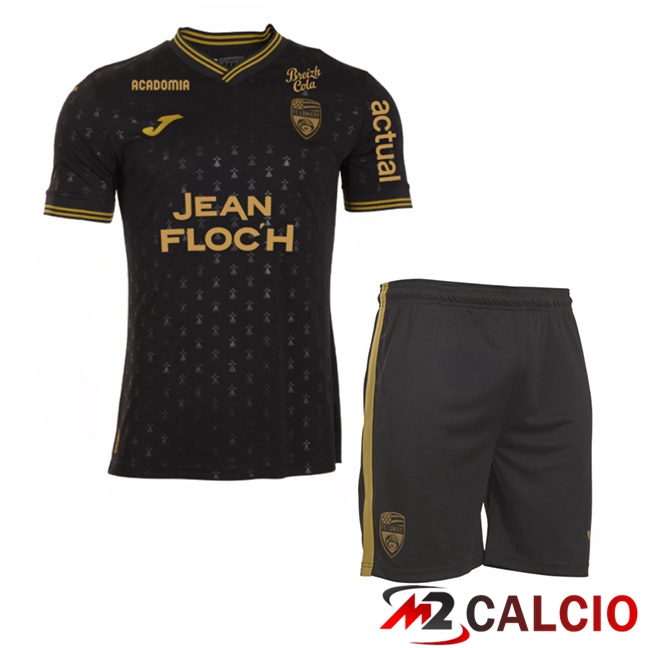 Maglie Calcio Personalizzate,Tute Calcio Squadre,Maglia Nazionale Italiana Calcio | Maglie Calcio FC Lorient Bambino Terza Nero 2025/2026