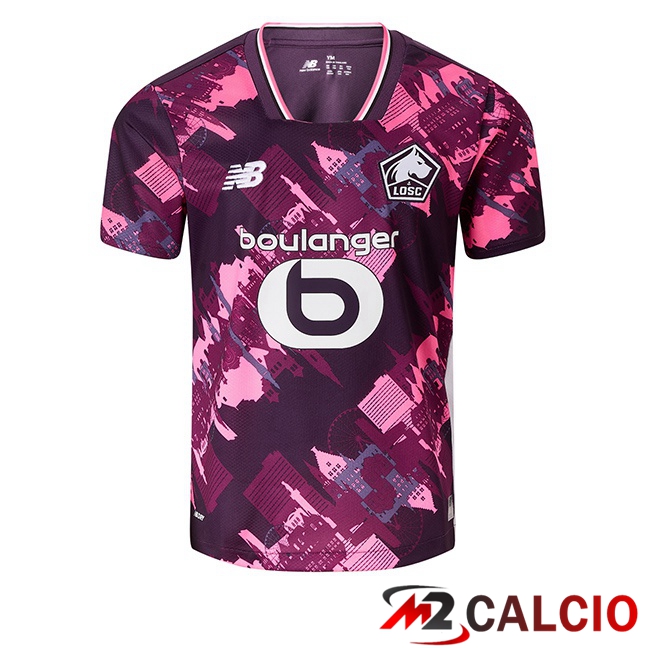 Maglie Calcio Personalizzate,Tute Calcio Squadre,Maglia Nazionale Italiana Calcio | Maglie Calcio Lille OSC Quarto Viola 2025/2026