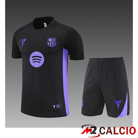 Insieme T Shirt Allenamento FC Barcellona Bambino Nero/Viola 2025/2026