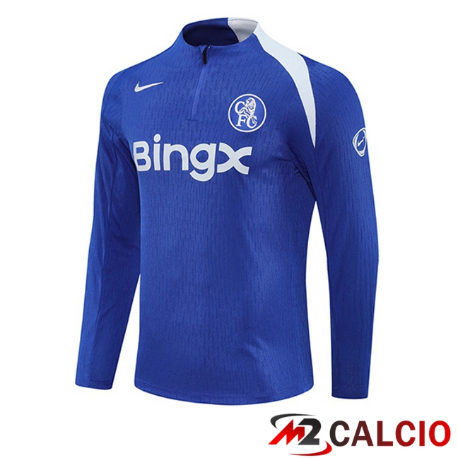 Maglie Calcio Personalizzate,Tute Calcio Squadre,Maglia Nazionale Italiana Calcio | Felpa Allenamento FC Chelsea Blu 2025/2026