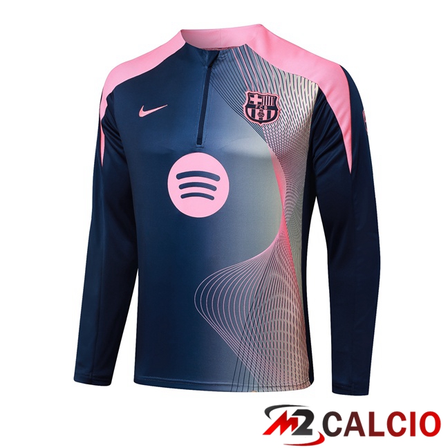 Maglie Calcio Personalizzate,Tute Calcio Squadre,Maglia Nazionale Italiana Calcio | Felpa Allenamento FC Barcellona Blu Reale Rosa 2025/2026