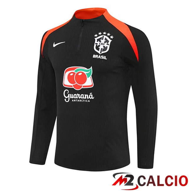 Maglie Calcio Personalizzate,Tute Calcio Squadre,Maglia Nazionale Italiana Calcio | Felpa Allenamento Brasile Nero 2025/2026