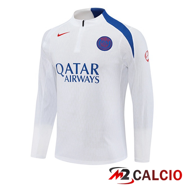 Maglie Calcio Personalizzate,Tute Calcio Squadre,Maglia Nazionale Italiana Calcio | Felpa Allenamento Paris PSG Bianco 2025/2026