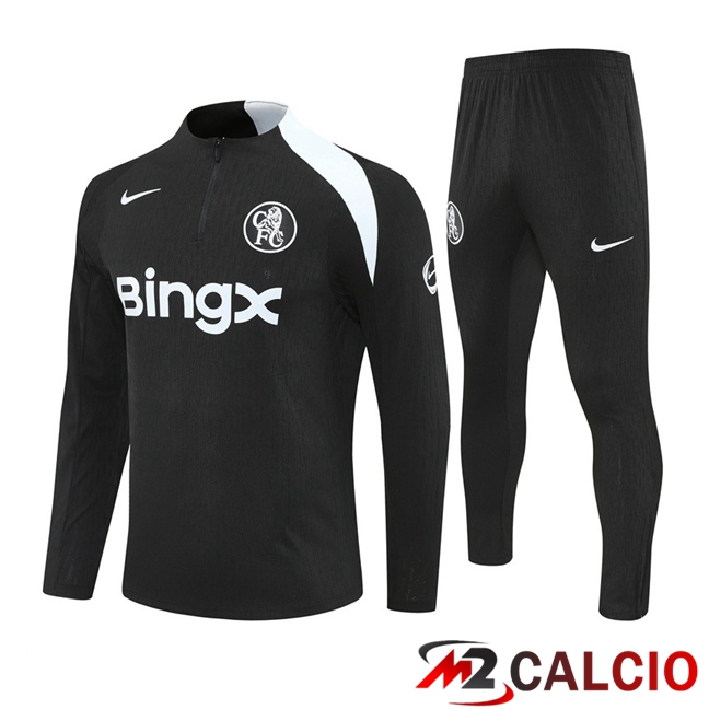 Maglie Calcio Personalizzate,Tute Calcio Squadre,Maglia Nazionale Italiana Calcio | Insieme Tuta Calcio FC Chelsea Nero 2025/2026