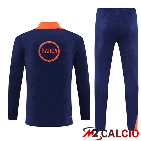 Insieme Tuta Calcio FC Barcellona Blu Reale Arancia 2025/2026