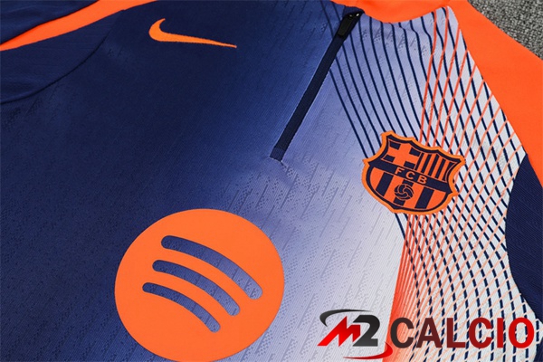 Insieme Tuta Calcio FC Barcellona Blu Reale Arancia 2025/2026