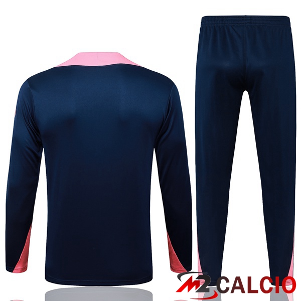 Insieme Tuta Calcio FC Barcellona Blu Reale Rosa 2025/2026