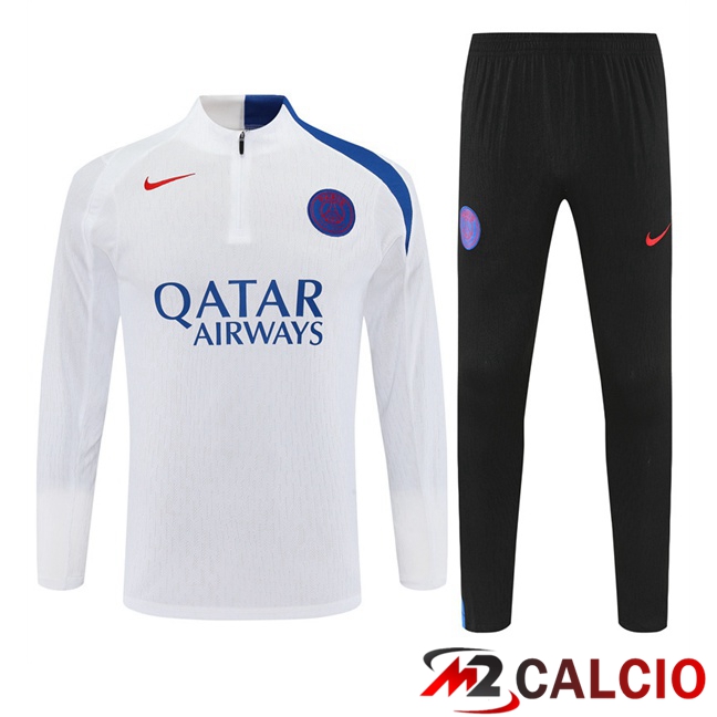 Maglie Calcio Personalizzate,Tute Calcio Squadre,Maglia Nazionale Italiana Calcio | Insieme Tuta Calcio Paris PSG Bianco 2025/2026