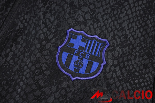 Insieme Tuta Calcio - Giacca FC Barcellona Nero 2025/2026
