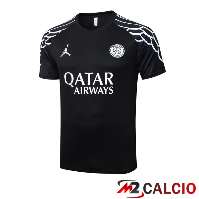 Maglie Calcio Personalizzate,Tute Calcio Squadre,Maglia Nazionale Italiana Calcio | T Shirt Allenamento Paris PSG Nero 2025/2026