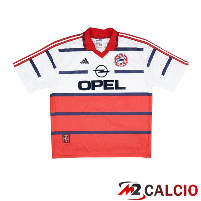 Maglie Calcio Personalizzate,Tute Calcio Squadre,Maglia Nazionale Italiana Calcio | Maglie Calcio Bayern Monaco Retro Seconda Bianco Rosso 1998-2000