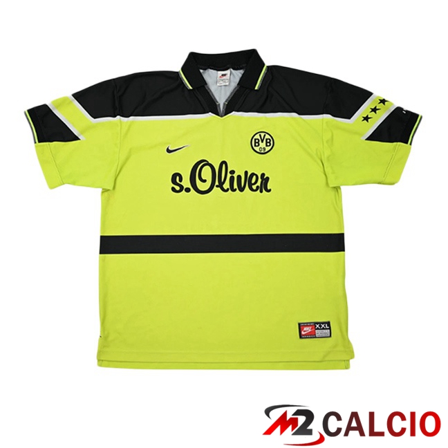 Maglie Calcio Personalizzate,Tute Calcio Squadre,Maglia Nazionale Italiana Calcio | Maglie Calcio Dortmund BVB Retro Prima Giallo 1997-1998