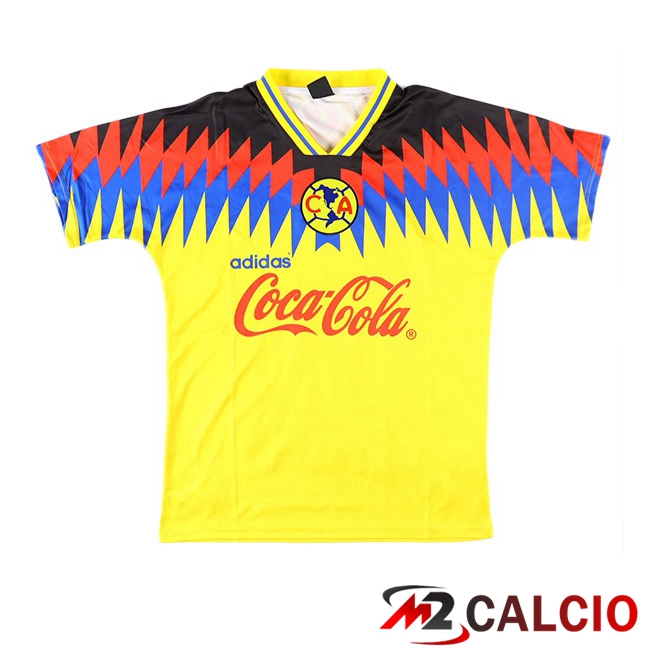 Maglie Calcio Personalizzate,Tute Calcio Squadre,Maglia Nazionale Italiana Calcio | Maglie Calcio Club America Retro Prima Giallo 1995-1996