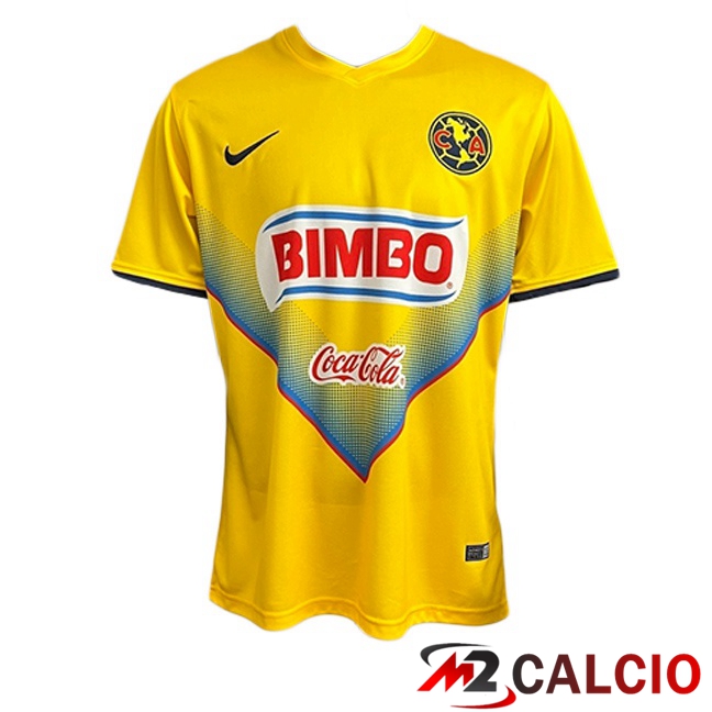 Maglie Calcio Personalizzate,Tute Calcio Squadre,Maglia Nazionale Italiana Calcio | Maglie Calcio Club America Retro Prima Giallo 2013-2014