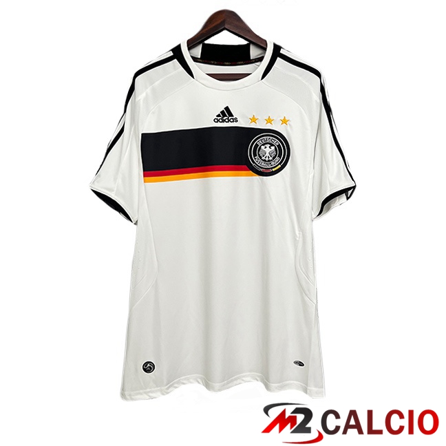 Maglie Calcio Personalizzate,Tute Calcio Squadre,Maglia Nazionale Italiana Calcio | Maglie Calcio Germania Retro Prima Bianco 2008