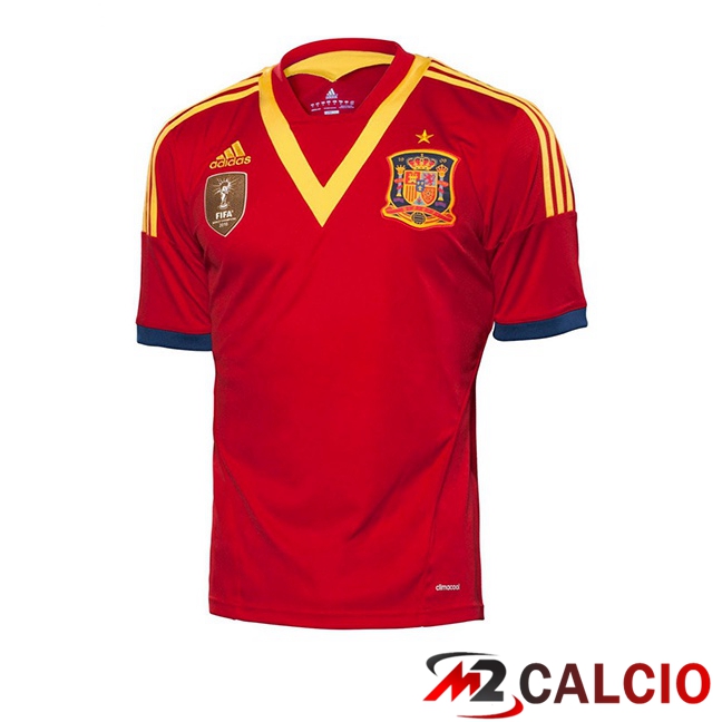 Maglie Calcio Personalizzate,Tute Calcio Squadre,Maglia Nazionale Italiana Calcio | Maglie Calcio Spagna Retro Prima Rosso 2013
