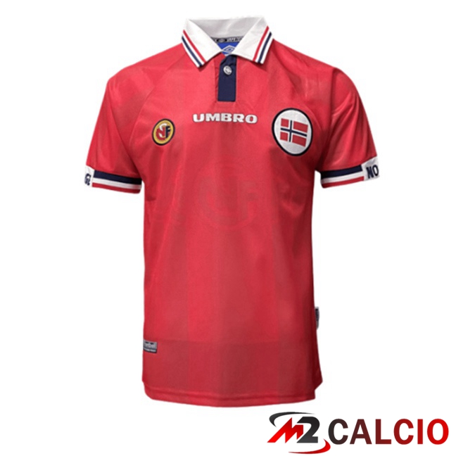 Maglie Calcio Personalizzate,Tute Calcio Squadre,Maglia Nazionale Italiana Calcio | Maglie Calcio Norvegia Retro Prima Rosso 1998-1999