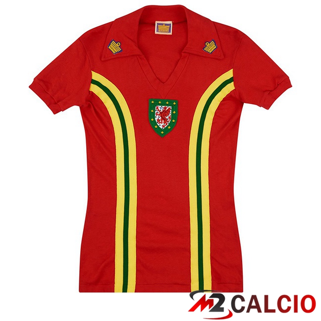 Maglie Calcio Personalizzate,Tute Calcio Squadre,Maglia Nazionale Italiana Calcio | Maglie Calcio Galles Retro Prima Rosso 1976-1979